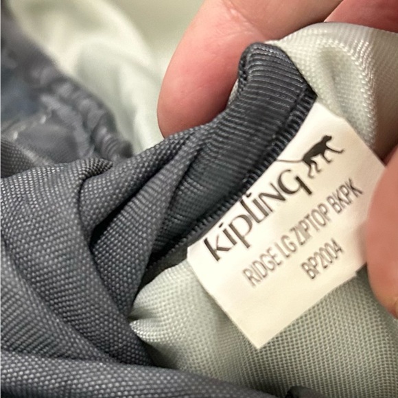 Kipling Original Ridge Large Ziptop Charcoal Gray Backpack BP2004 - Picture 14 of 16